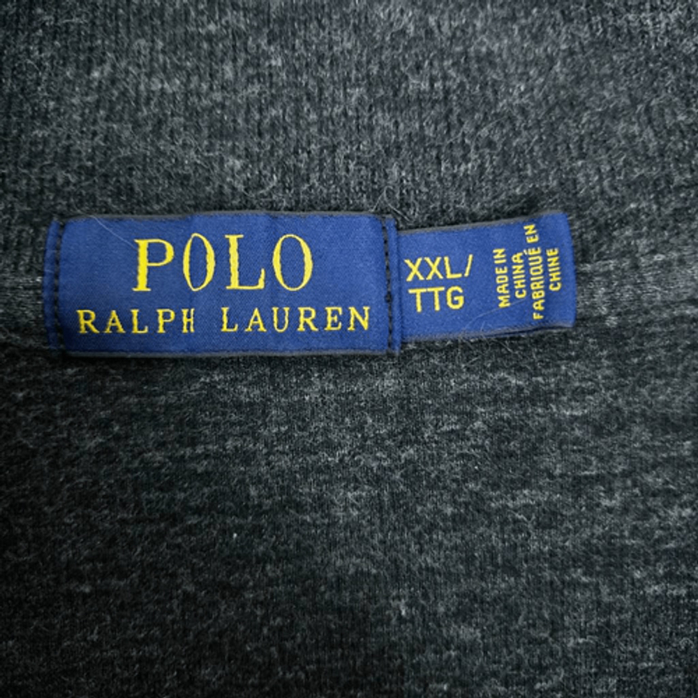 Polo Ralph Lauren Mens 1/4 Zip Sweater XXL Grey Neutral Preppy Layers Cozy Work - Picture 4 of 7